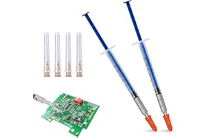 WEILAOK Vernice Conduttiva, Argento Conduttivo Penna, Adesivo Conduttivo, Penna Adesiva Conduttiva In Argento, 0,3ml Pasta d'Argento, Utilizzato per Riparare Tastiere, Circuiti Stampati, ecc, 2 Pezzi