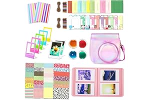 Leebotree Instantané Caméra Accessoires Compatible avec Instax Mini 12 Appareil Photo, Le Package Comprend Housse de Caméra,Album, Cadres, Autocollant de Bord and Coin (Rose Magique)