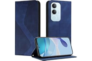 Mo-Somnus Kompatibel mit vivo Y19S 4G Hülle, Schutzhülle vivo Y19S 4G, Magnet PU Leder Tasche Handyhülle Klappbar Brieftasche Klapphülle (Blau)