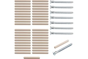 RUDIS-SPAREPARTS Kit de réparation/pièces de rechange pour étagère IKEA KALLAX 4x4 – Vis (#104321) et chevilles en bois (#101339)