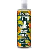 FAITH IN NATURE 99% Natural Refreshing Shampoo Normal & Lubricating - For Dandruff-Legged Hair (Grapefruit & Orange, 400 ml)