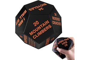RZCOMP Exercise Dice for Fitness,HIIT and Exercise Classes,12 Different Aerobic Fitness Exercises,Fun Dice for Fitness and Fat Loss,Fitness accessories for home workouts and gym training(10CM)