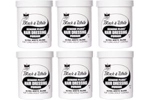 JIANFAN Black & White Genuine Pluko Hair Dressing Pomade 200ml x6