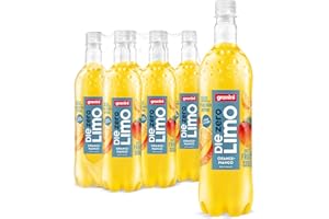 ‎DIE LIMO VON GRANINI Die Limo von granini Zero Orange-Mango (6x 1l), natürlich erfrischend, mit Geschmack aus echten Früchten, Süße aus pflanzlichem Ursprung, ohne Aspartam, nur 13kJ/3 kcal auf 100ml, vegan