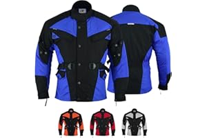 ‎GERMAN WEAR German Wear Herren Textil-Motorradjacke mit Protektoren, wasserabweisend, winddicht, leicht Codura Combi Long Jacket, schützende Bikerjacke
