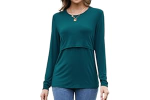 Sosolism Top da Allattamento a Maniche Lunghe per Donna Maglietta L'Allattamento al Seno Morbida per l'autunno Inverno