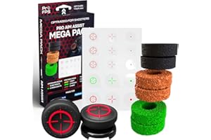 ProFPS Accessoire PS5 / PS4: 6x Precision Rings PS5, 2x Mixed Thumbstick PS5 & Pack de 15 Autocollants Réticule - Accessoire Gaming pour PlayStation 5 - Idéal pour Manette PS4 et Manette PS5 / PC