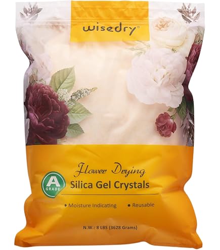 BIBODU Silica Gel Arancione 1KG + 10 Bustine | Gel di Silice Riutilizzabile con Indicatore di Saturazione | Perfetto per Armadi, Dispositivi Elettronici e Fiori da Essiccare
