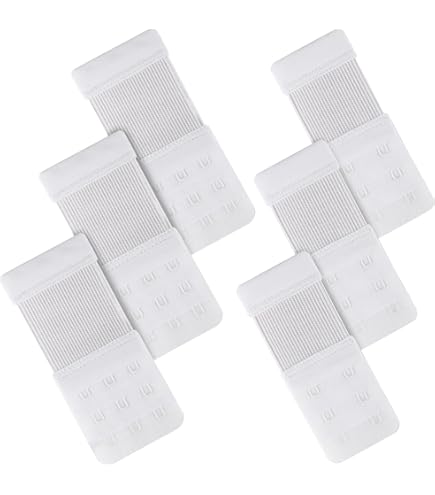 10 Estensori Reggiseno - 5 Colori, 2 E 3 Ganci, Morbidi E