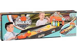 FAHAAM Bowling Championship Game Bowling Alley 5 x Bowling Pins 2 x Mini Bowling Balls_(71.50 x 24.30 x 8 cm)