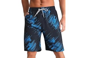 iCKER Swimming Shorts Men Swim Trunks Quick Dry Board Shorts Summer Beach Shorts with Mesh Lining