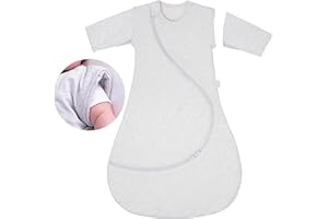 PurFlo Baby Sleeping Bag | All-Season 2.5 tog Sleeping Bag with Removable Sleeves | Travel Friendly Sleep Sack | Newborn Essentials for Winter & Summer Use