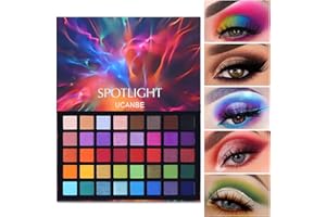 ‎UCANBE UCANBE Spotlight Lidschatten Palette mit 40 Farben - Eyeshadow Palette Matt und Schimmernde - Make Up Palette Hohe Farbwiedergabe Für Urlaubs und Alltags Make Up