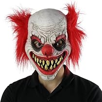 Masque De Clown IT En Latex - Cosplay Effrayant Pour Halloween - Accessoire De Costume Horreur - Taille Standard
