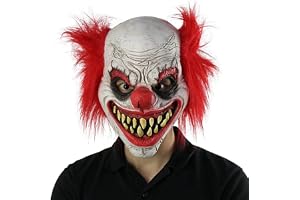 PartyGears Clownmask realistisk Halloween-fest latex läskig mask för barn vuxen cosplay costum skrämmande joker mask rekvisit