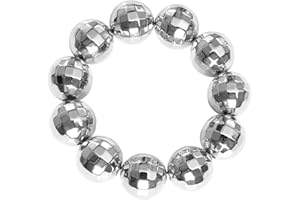 W WIDMANN MILANO Party Fashion 03527 - Armband Discokugel, silber, 70er Jahre, Disco Fever, Schmuck