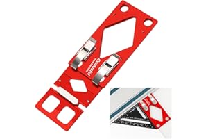 CUIDOSFUL Butée d'angle pour rail de guidage, butée fraisée CNC à 90° avec guide de bord, compatible avec rail de guidage Makita, butée en aluminium Festool pour scie circulaire