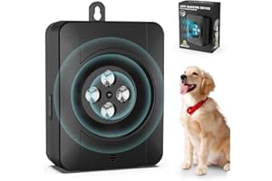 BUBBACARE Anti Bell Gerät Hunde, 4 Sendern Wiederaufladbares Anti Bell für Hunde, 33Fuß Automatisch Antibell Ultraschall Gerät, Hundebell Kontrollgeräte Innen Draußen Sicher für Kleine Mittel Große Hunde