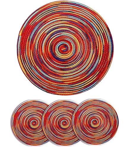 Excelsa Set van 6 placemats, zilver, diameter 36 cm