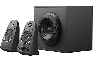 Logitech Z625 2.1 Lautsprecher-System mit Subwoofer, THX-zertifiziert, 400 Watt Spitzenleistung, 3.5 mm Eingang, Cinch- & Optischer Eingang, EU Stecker, PC/TV/Tablet/PS4/Xbox/Wii - Schwarz