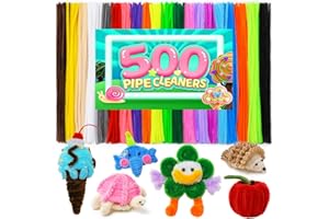 Tiehuoxia 500 PCS Pipe Cleaners, Multi-colored Pipe Cleaners for Crafts, Arts and Crafts Supplies for DIY, Decorations