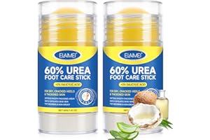 TAMIODFO Urea Foot Cream 2PCS, 60% Urea with 2% Salicylic Acid Foot Care Stick,Exfoliating Moisturizer Cream,Dead Skin Remover Foot Balm for Dry Cracked Heel,Hands,Elbows,Knees -1.41oz