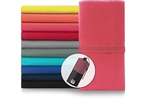 Blumtal asciugamano microfibra 80x40 cm in set da 2 - asciugamano palestra microfibra asciugatura rapida - telo palestra microfibra - asciugamano palestra uomo - asciugamano microfibra piccolo - rosa