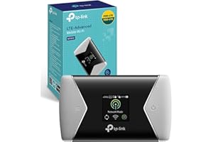 TP-Link M7450 4G+ Cat6 Portable WiFi, Mobile WiFi Hotspot Works up to 15 Hours, Caravan, Travel 4G Router, SD Card Slot, Unlocked LTE-Advanced MiFi, Share up to 32 Devices, Easy tpMiFi App Management