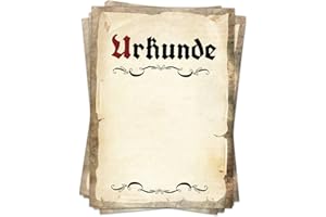 ‎EINLADUNGSKARTEN MANUFAKTUR HAMBURG Urkundenpapier DIN A4 im Set (10 Blatt) Aufdruck Urkunde Alte Schrift für Zertifikat, Brief, Auszeichnung, Urkunden für Vereine, Firma, Hochzeit
