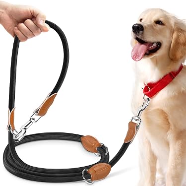 HOWGO Kurze Hundeleine – 35,1 Cm, Gepolsterter Griff, Aluminium-Haken, Kein Verheddern, Rosa – Für Große Hunde