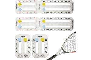 NANGILO 2PCS Tennis Padel Score Counter, Portable Tennis Score Keeper Racquet Score,Portable Tennis Scoreboard Set, Lightweight Mini Ball Paddle Score Board Counter for Enthusiast Professional Trainer