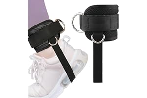 Aeutwekm Sangles de cheville pour machine à câble – Sangle de cheville pour fessier – Attache de poignet pour entraînement de fitness