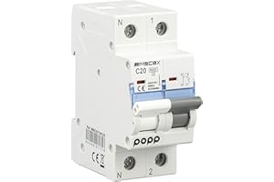 POPP® Interruptor Automático Magnetotérmico industrial CURVA C 1P 2P 3P + 6A 10A 16A 20A 25A 32A 40A 50A 63A (1P+N, 63A)