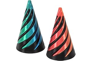 YOUKLY 2Pack Impossible Cone, Pyramid Spiral Cone Fidget Toy, 3D Printed Pass Through Fidgets Toy, Desktop Mini Vortex Cones Sculpture (Set 2)