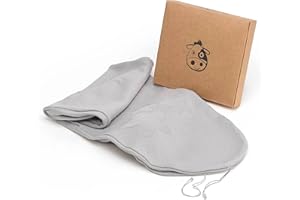 ‎MINKY MOOH Minky Mooh Stillkissenbezug für XXL Stillkissen, Seitenschläferkissen, Lagerungskissen, Bio-Baumwolle, Öko-Tex 100, weich gestrickt, kuschelig und waschbar, 190 cm Länge, grau