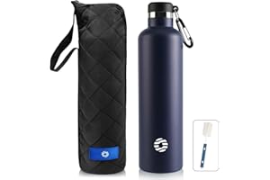 FEIJIAN Gourde Isotherme - Bouteille Isotherme - 750ml/ 1L - Gourde Inox Bouche Standard - Gourde Sport Étanche - Gourde Enfant sans BPA, Cadeau pour les Sportifs