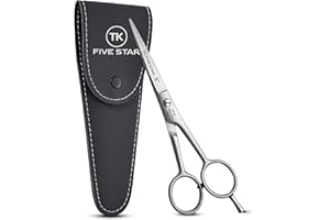 TK FIVE STAR SOLINGEN® Signature Professionelle 6 Zoll extra scharfe Friseurschere Haarschere Bartschere Haarschneideschere Rostfrei für Damen Herren Friseure und Kinder für kräftige sowie feine Haare