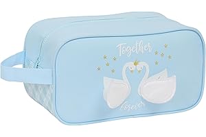 Glowlab CISNES - Zapatillero Mediano, Multiusos, Portatodo, Deporte, Extraescolares, Fútbol, Cómodo y Versátil, 29x14x15 cm, Color Azul Claro