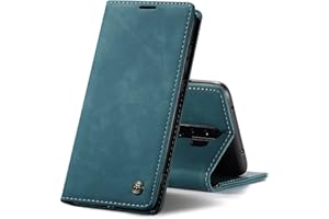 Chocoyi Compatible Funda Xiaomi Redmi Note 8 Pro Flip Leather Edition,magnético, función de Soporte y Ranuras para Tarjetas-Azul