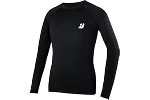 Roadbox Boys Base Layer Tops, 1-2 Pack Kids Compression Shirts Long & Short Sleeve, Quick Dry, Breathable Sports, Football