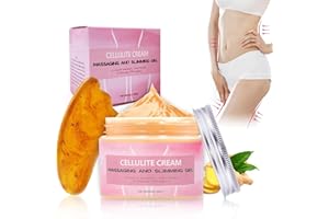Shefave Senfsalbe Gegen Cellulite Creme Abnehmen Schnell Fettverbrenner mit Guasha Stein, Anti Cellulite Bauchfett Schnell Loswerden, Cellulitecreme für Taille, Arme, Gesäß (Medium, gramm, 100)