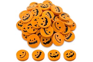 GreenYeah 50 st Halloween mini radergummi, mini pumpa radergummi, pumpa suddgummin för barn för halloweenfest, barn födelsedag