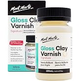 Mont Marte Kil Vernik Parlak İmza 4 Oz (120ml) Kil Heykel Mastik, Parlak Kil Vernik, Polimer veya Hava Sertleştirme Kili i&ccedil;in