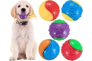 CBOFEIXG Squeaky Dog Balls, 5 Pcs Indestructible Dog Toys for Playing, Training, Interacting, Boredom