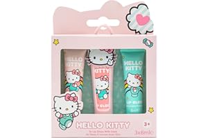 Hello Kitty Children's Lip Gloss Trio & Case - Silicone Case and 3 x 8ml Lip Gloss