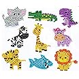 YellowCult™ Diamond Painting Stickers Kits for Kids, DIY 5D Diamond Art Mosaic Stickers by Numbers Kits - 9 Pieces [Strong & Cute Animals Theme]