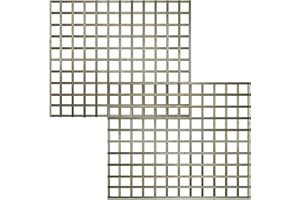 PREMIER GARDEN SUPPLIES Premier Flat 6x5ft (W: 6ft x H: 5ft) Frameless Rough-Sawn Square Trellis Pressure-Treated Garden Panel with 100-120mm Squares Fence Topper/Wall Art Width 1828mm x Height: 1500mm