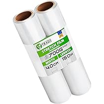 V1 Trade stretchfolie 36 rollen – transparant verpakking film 23 micron – stretchfolie rol 350 m x 50 cm – palletfolie verhuisfolie bescherming