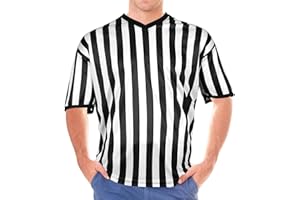 Vigcebit Fußball Schiedsrichter Shirt Herren | Schwarz-weiß gestreiftes Schiedsrichter-Kostü | Offizielles Schiedsrichter-Kostü für Männer und Frauen, EIN guter Sportartikel