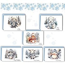24Pcs Cartes Vœux Pour Noël, Carte De Joyeux Noël Avec Enveloppes Et